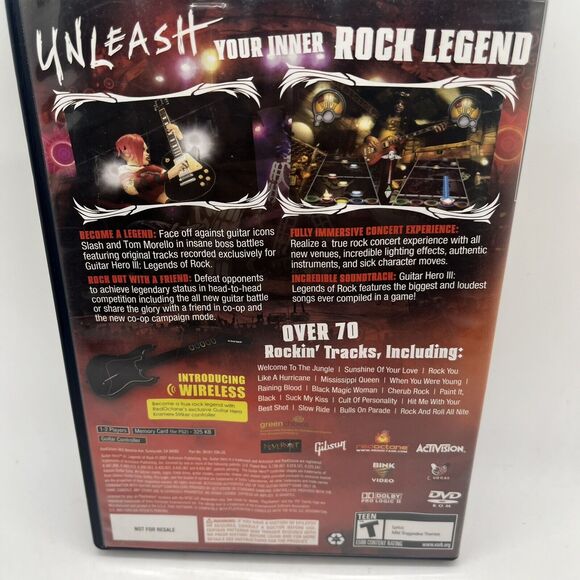 Guitar Hero III Legends of Rock Sony PlayStation 2 2008 PS2 - Tested - Picture 3 of 8